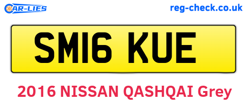SM16KUE are the vehicle registration plates.