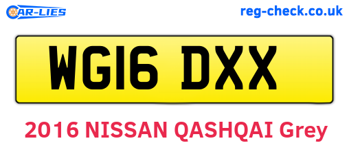 WG16DXX are the vehicle registration plates.
