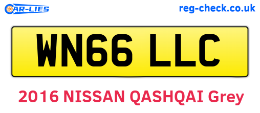 WN66LLC are the vehicle registration plates.