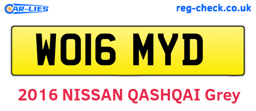 WO16MYD are the vehicle registration plates.