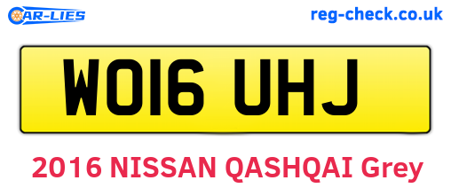 WO16UHJ are the vehicle registration plates.