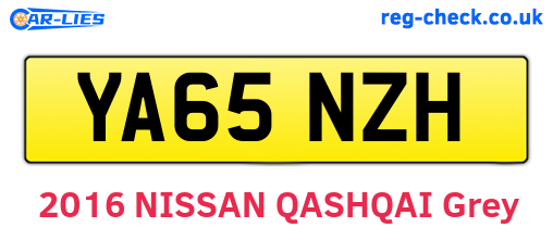 YA65NZH are the vehicle registration plates.