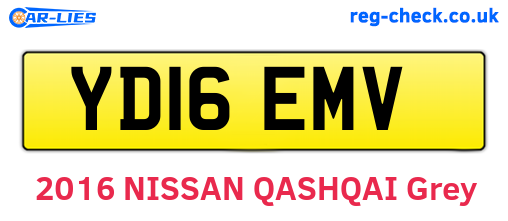 YD16EMV are the vehicle registration plates.