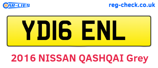 YD16ENL are the vehicle registration plates.