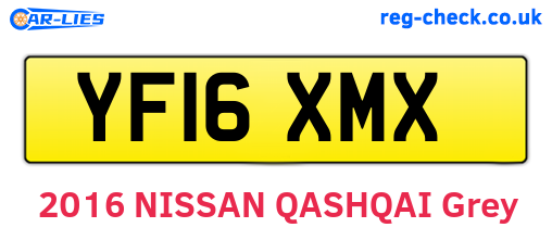 YF16XMX are the vehicle registration plates.