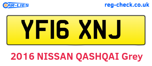 YF16XNJ are the vehicle registration plates.