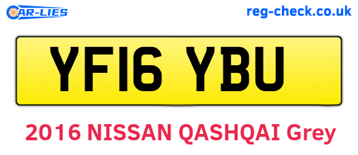 YF16YBU are the vehicle registration plates.