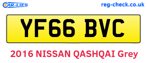 YF66BVC are the vehicle registration plates.