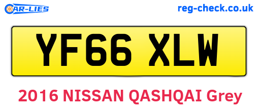 YF66XLW are the vehicle registration plates.