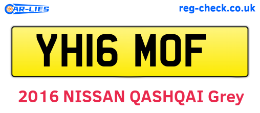 YH16MOF are the vehicle registration plates.