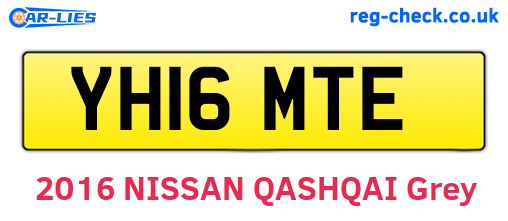 YH16MTE are the vehicle registration plates.