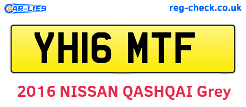 YH16MTF are the vehicle registration plates.