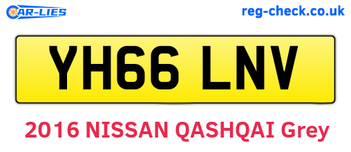 YH66LNV are the vehicle registration plates.