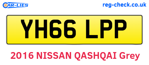 YH66LPP are the vehicle registration plates.