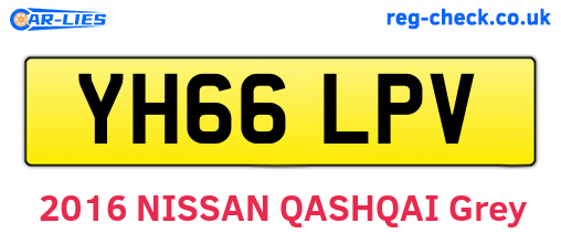 YH66LPV are the vehicle registration plates.