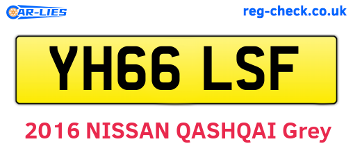 YH66LSF are the vehicle registration plates.