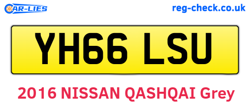 YH66LSU are the vehicle registration plates.