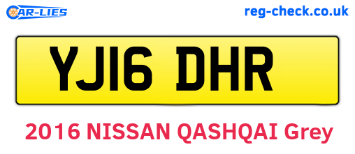 YJ16DHR are the vehicle registration plates.