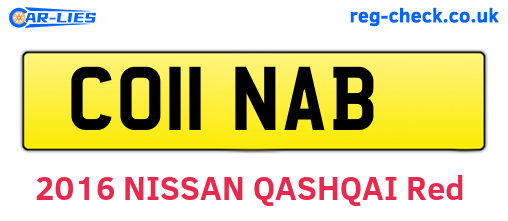 CO11NAB are the vehicle registration plates.