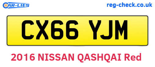 CX66YJM are the vehicle registration plates.