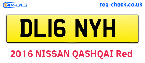 DL16NYH are the vehicle registration plates.
