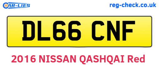 DL66CNF are the vehicle registration plates.