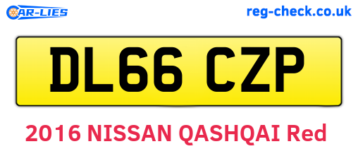 DL66CZP are the vehicle registration plates.