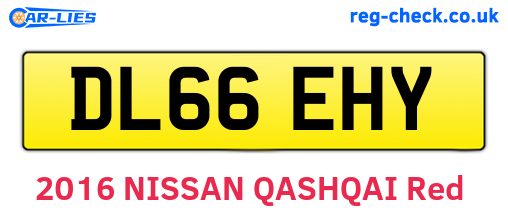DL66EHY are the vehicle registration plates.