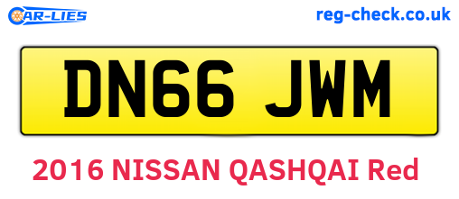 DN66JWM are the vehicle registration plates.