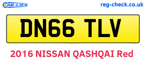 DN66TLV are the vehicle registration plates.