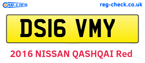 DS16VMY are the vehicle registration plates.