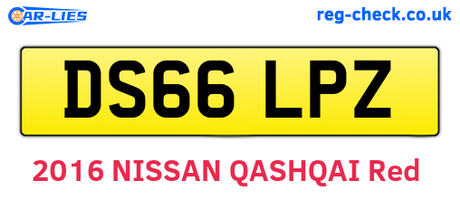 DS66LPZ are the vehicle registration plates.