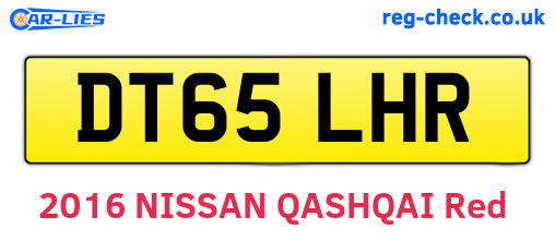 DT65LHR are the vehicle registration plates.