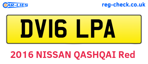 DV16LPA are the vehicle registration plates.