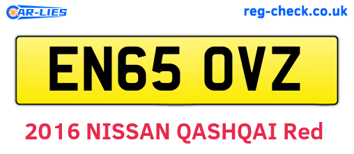 EN65OVZ are the vehicle registration plates.