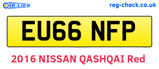 EU66NFP are the vehicle registration plates.