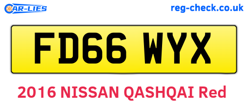 FD66WYX are the vehicle registration plates.