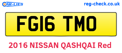 FG16TMO are the vehicle registration plates.