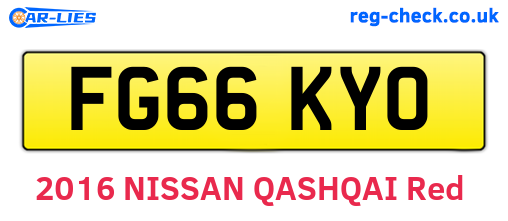 FG66KYO are the vehicle registration plates.