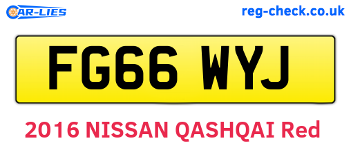 FG66WYJ are the vehicle registration plates.