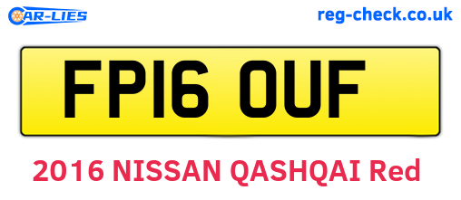 FP16OUF are the vehicle registration plates.