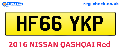 HF66YKP are the vehicle registration plates.