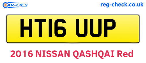 HT16UUP are the vehicle registration plates.