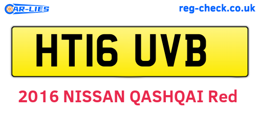 HT16UVB are the vehicle registration plates.