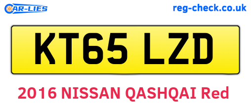 KT65LZD are the vehicle registration plates.