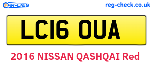 LC16OUA are the vehicle registration plates.