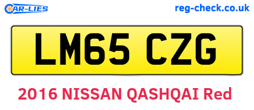 LM65CZG are the vehicle registration plates.