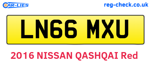LN66MXU are the vehicle registration plates.