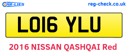 LO16YLU are the vehicle registration plates.