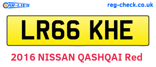 LR66KHE are the vehicle registration plates.